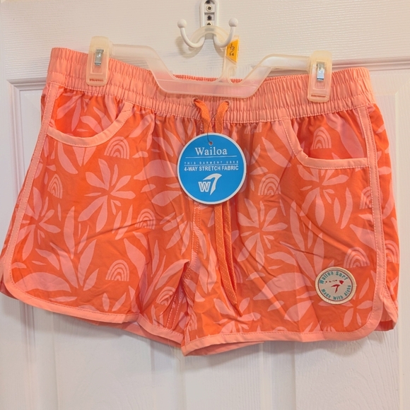 Wailoa Coral Floral Swim Shorts - Picture 1 of 6